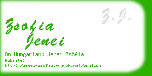 zsofia jenei business card